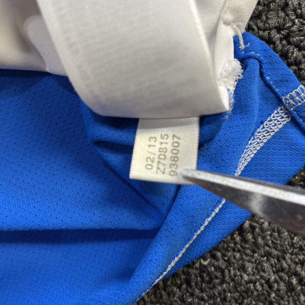Adidas Golf Adizero Mens Large White Blue Short Sleeve Polo Shirt Z70815 - Picture 8 of 12